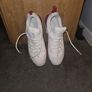 Jordan Athletic Shoes White and Red